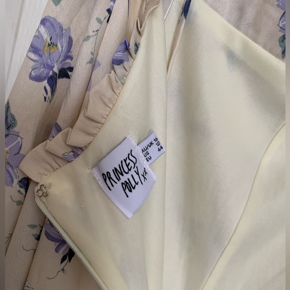 NWOT Princess Polly Yellow Purple Clementine Floral TieBack Romper Playsuit - 12 - Picture 9 of 9